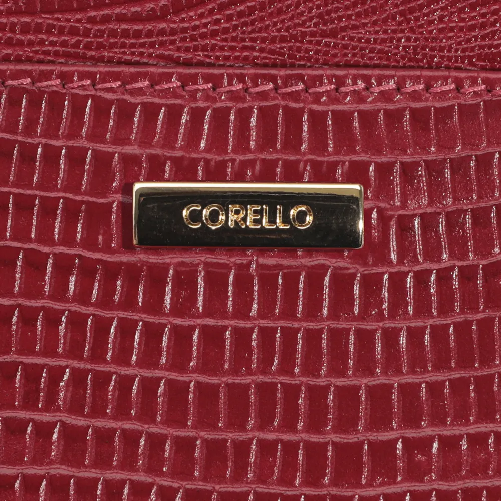 Porta Cartão Couro Lezard Vermelho - imagem 4