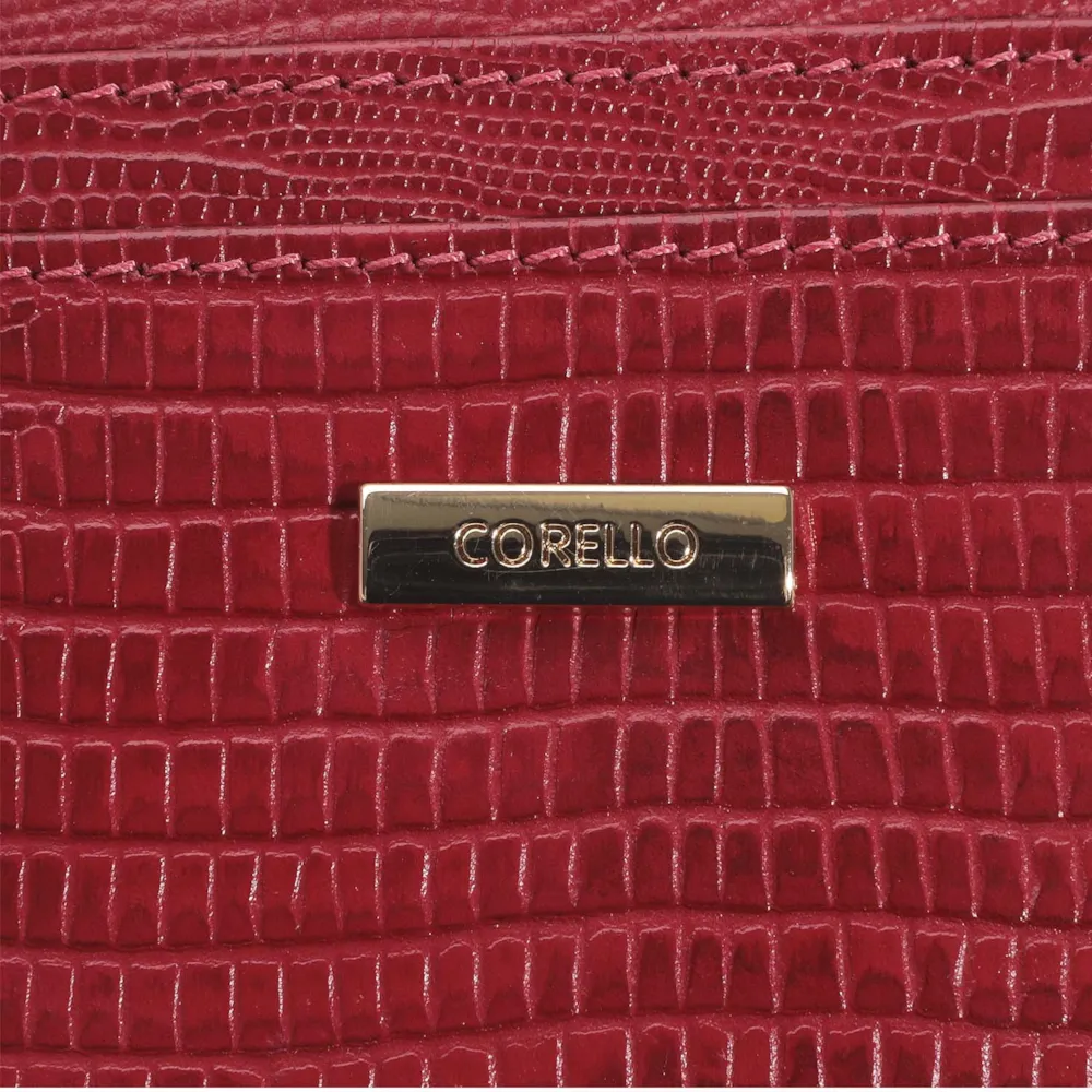 Porta Cartão Couro Lezard Vermelho - imagem 4