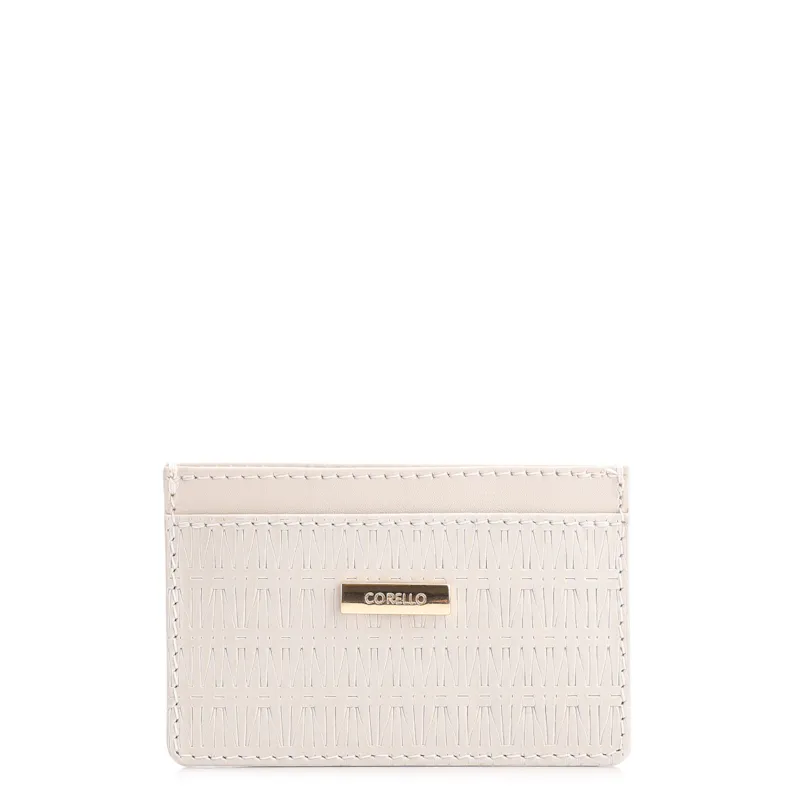 Porta Cartão Couro Off White