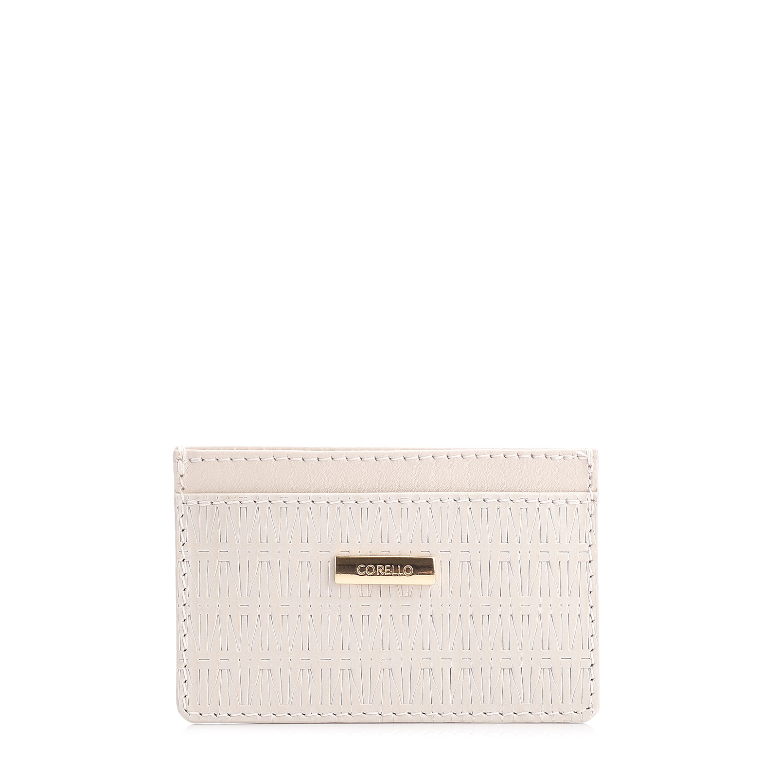 Porta Cartão Couro Off White