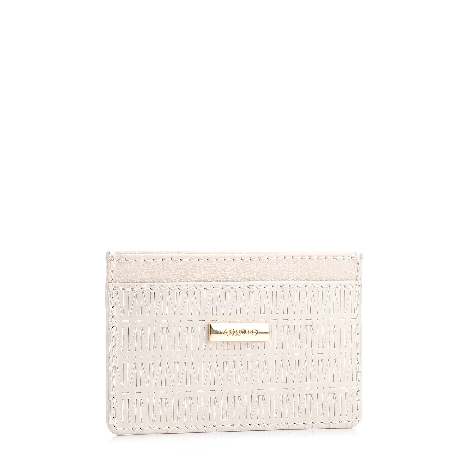 Porta Cartão Couro Off White