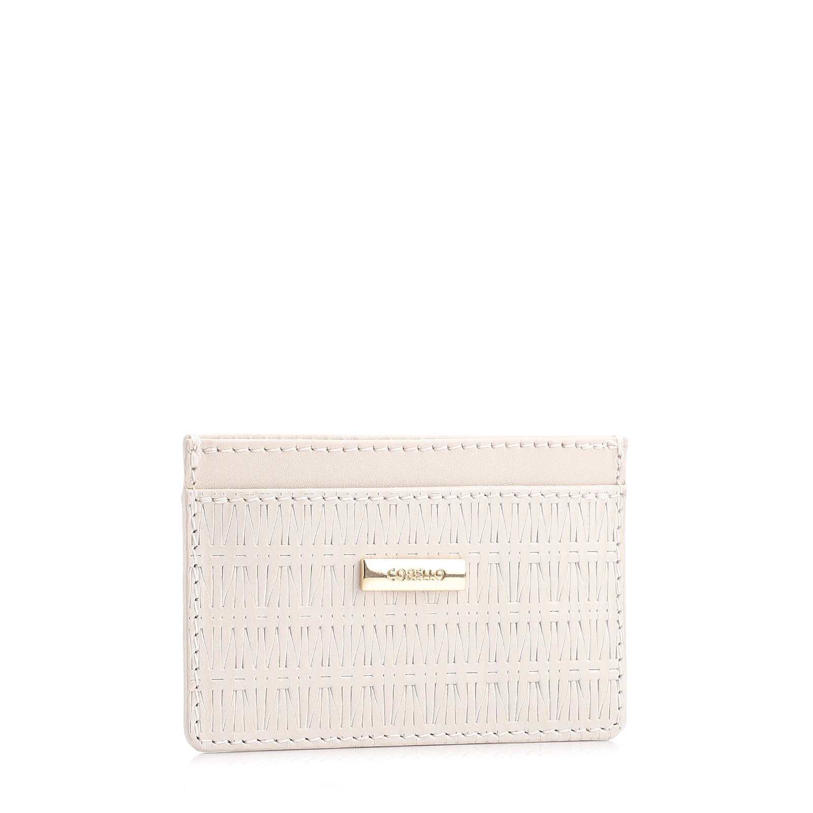 Porta Cartão Couro Off White