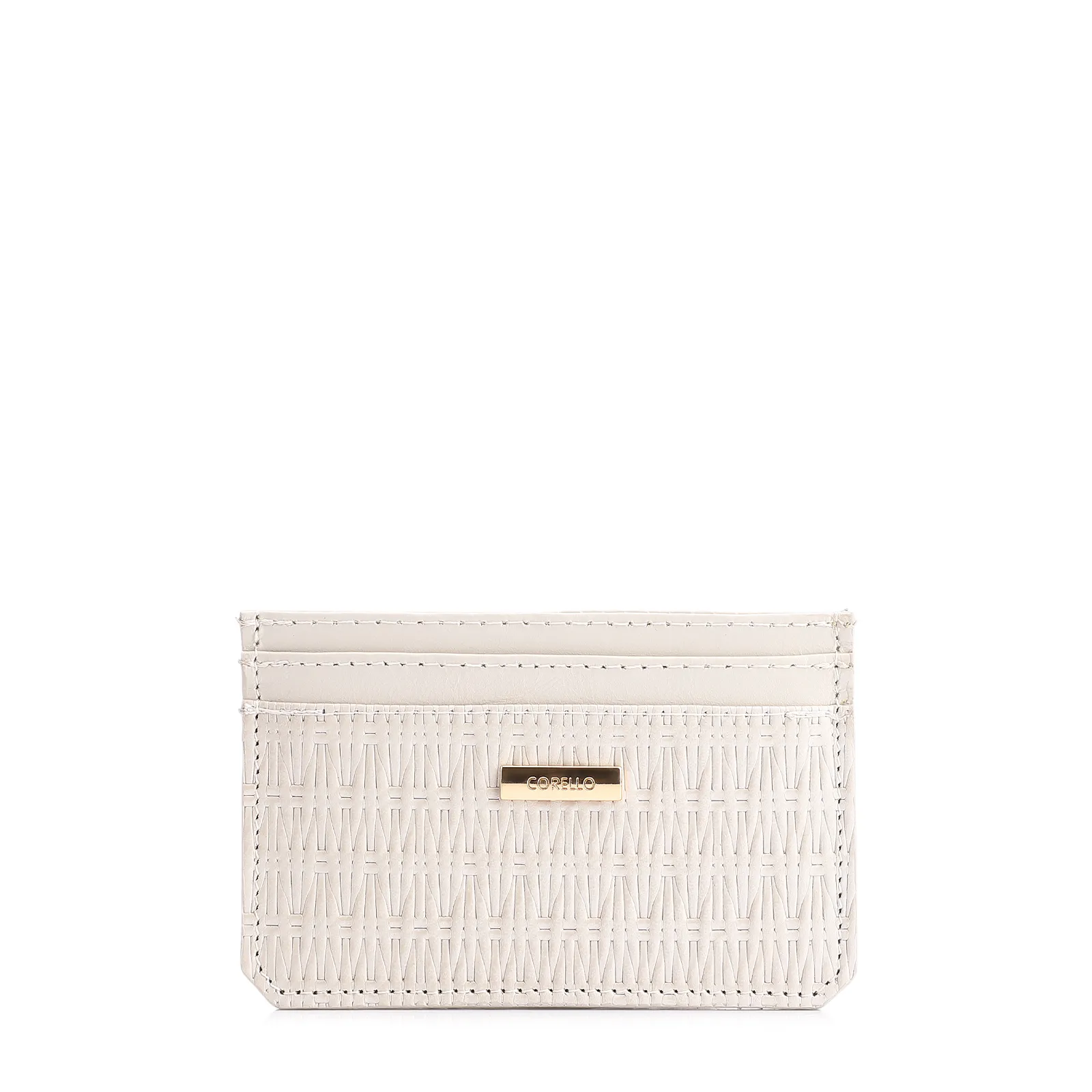 Porta Cartão Couro Off White
