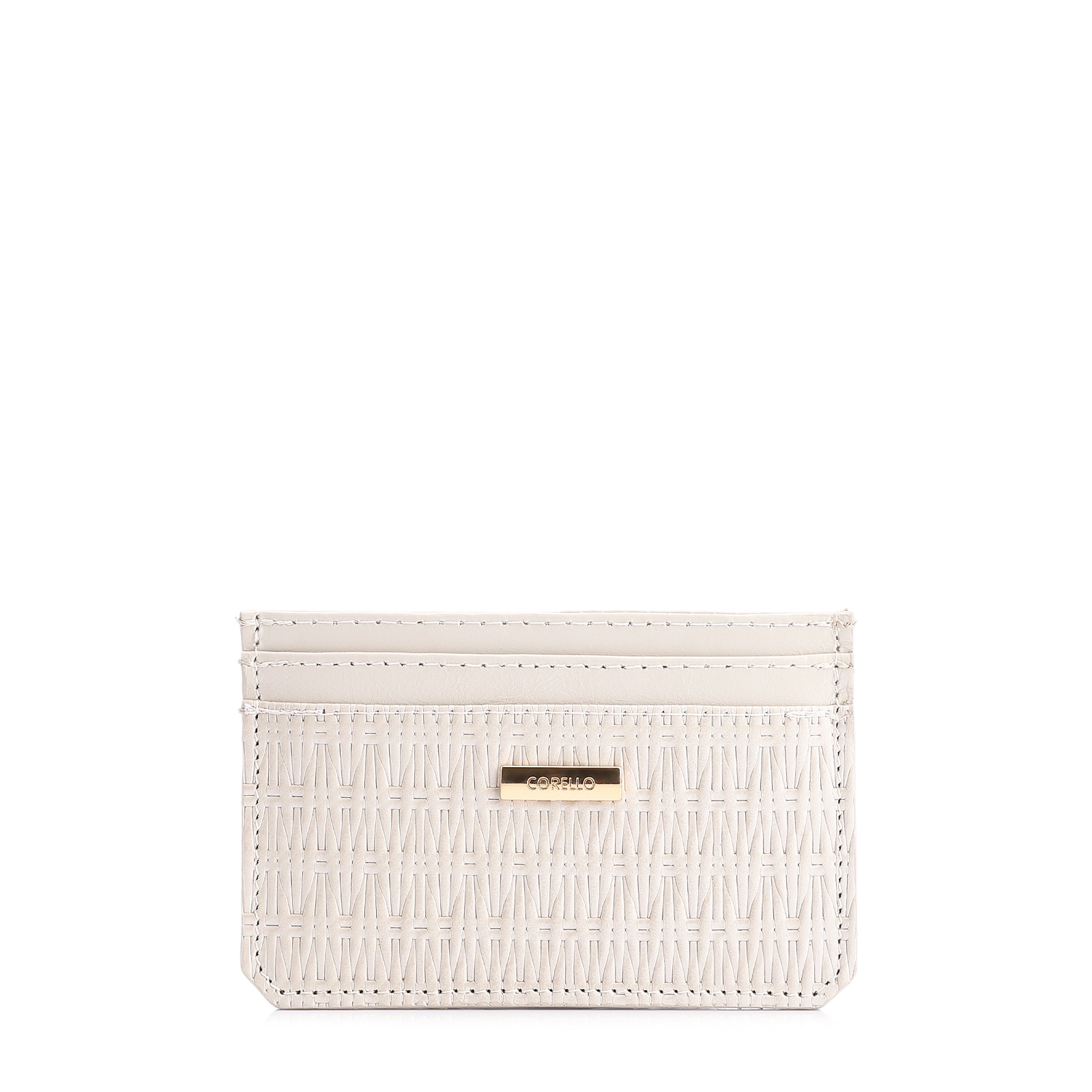 Porta Cartão Couro Off White