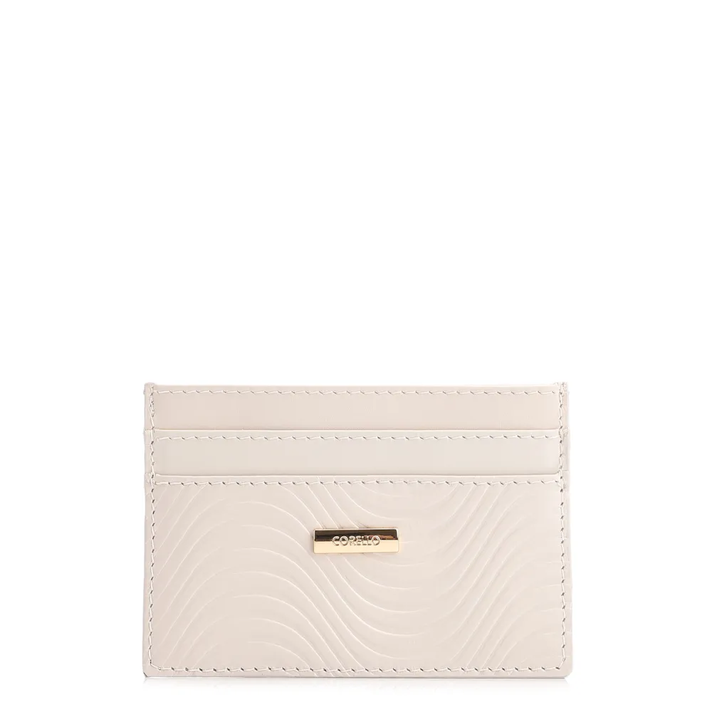 Porta Cartão Couro Onda Off White