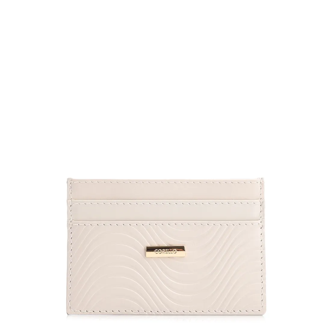 Porta Cartão Couro Onda Off White
