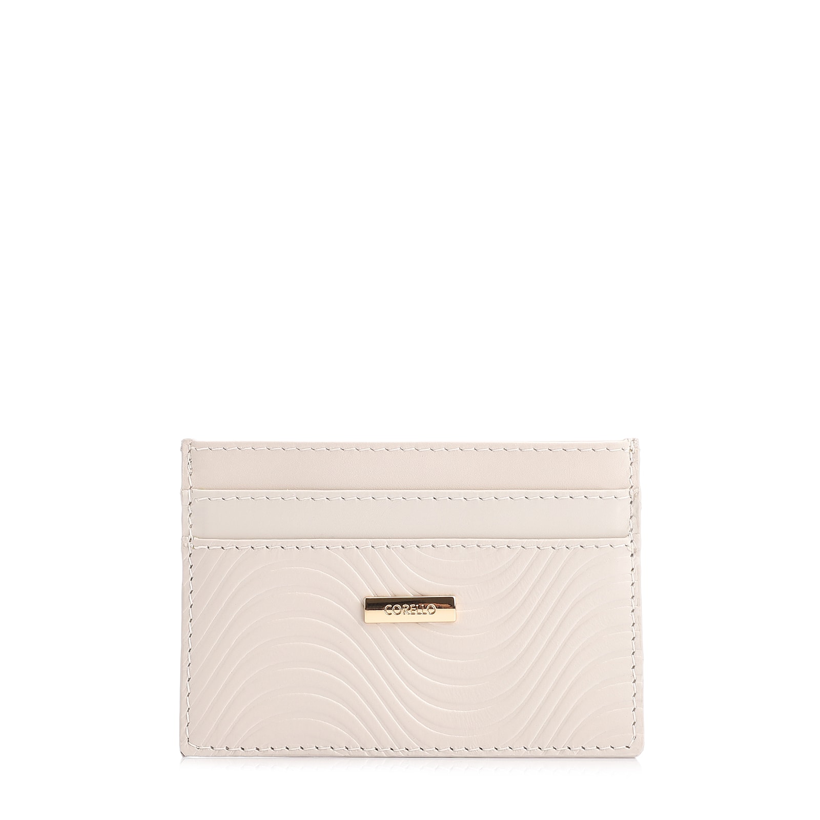 Porta Cartão Couro Onda Off White