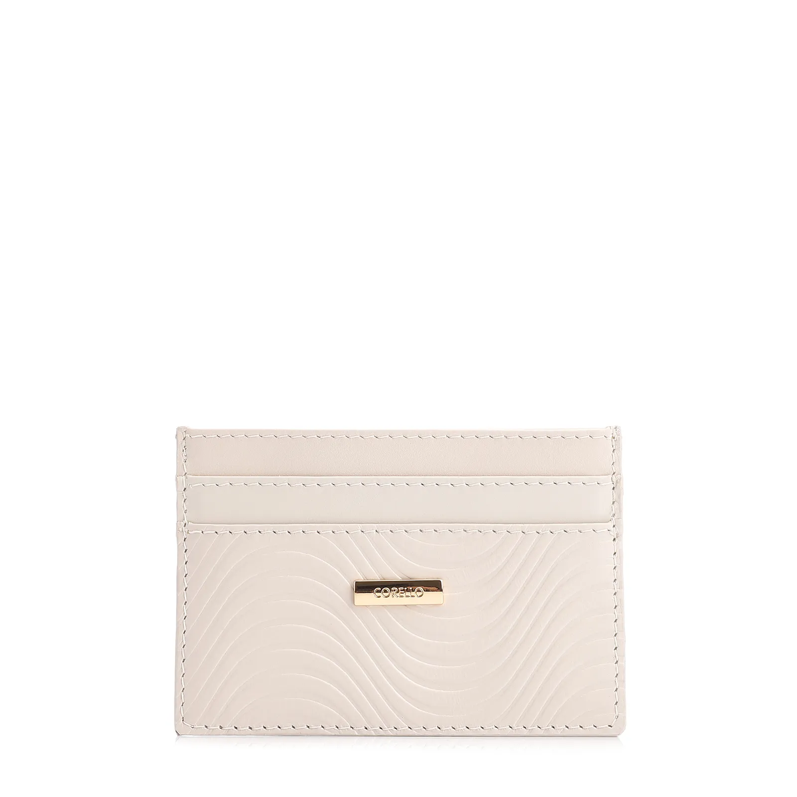 Porta Cartão Couro Onda Off White
