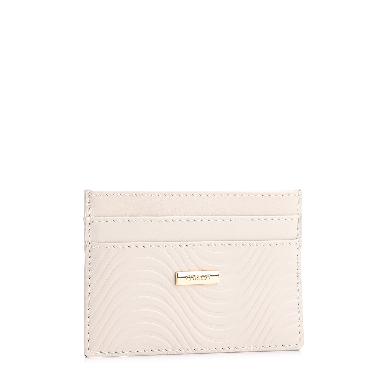 Porta Cartão Couro Onda Off White