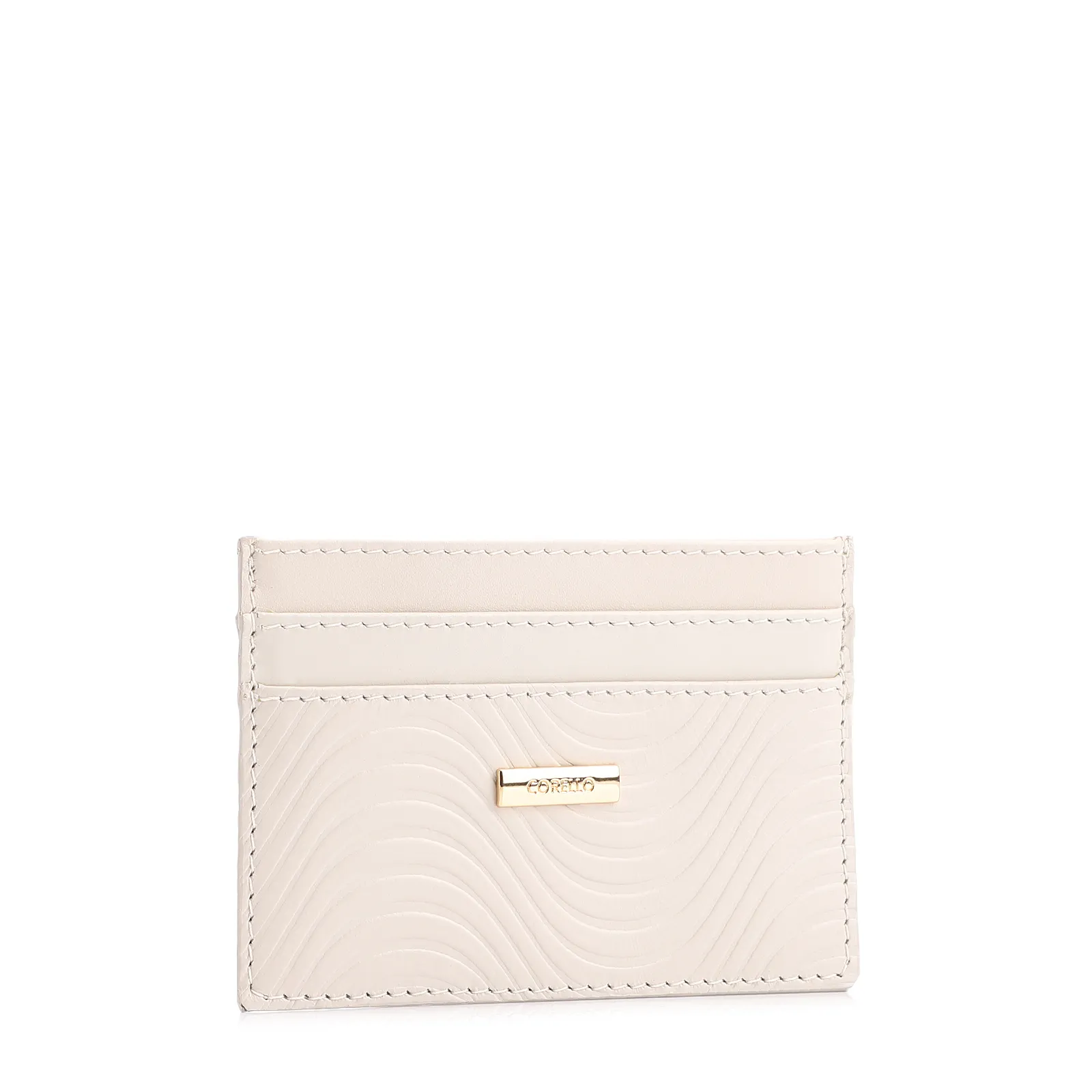 Porta Cartão Couro Onda Off White