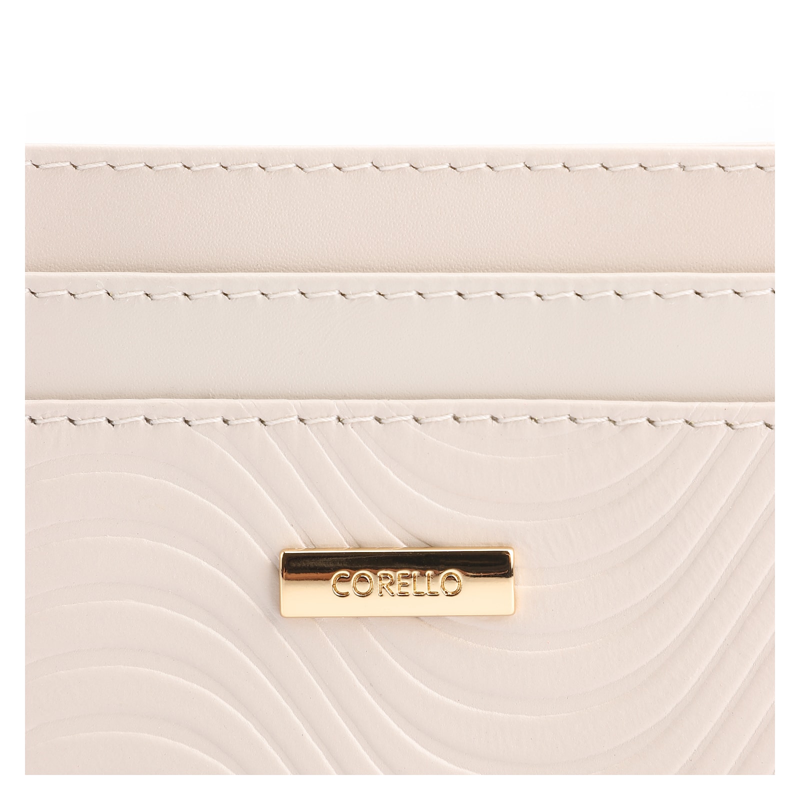 Porta Cartão Couro Onda Off White