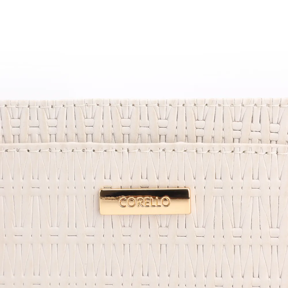 Porta Cartão Couro Tramado Off White - imagem 4