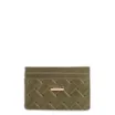 Porta Cartão Couro Tresse Verde Alecrim/Couro Verde - imagem 1
