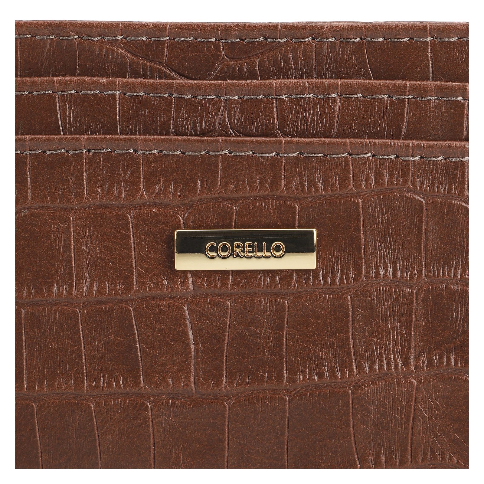 Porta Cartão Croco Mogno