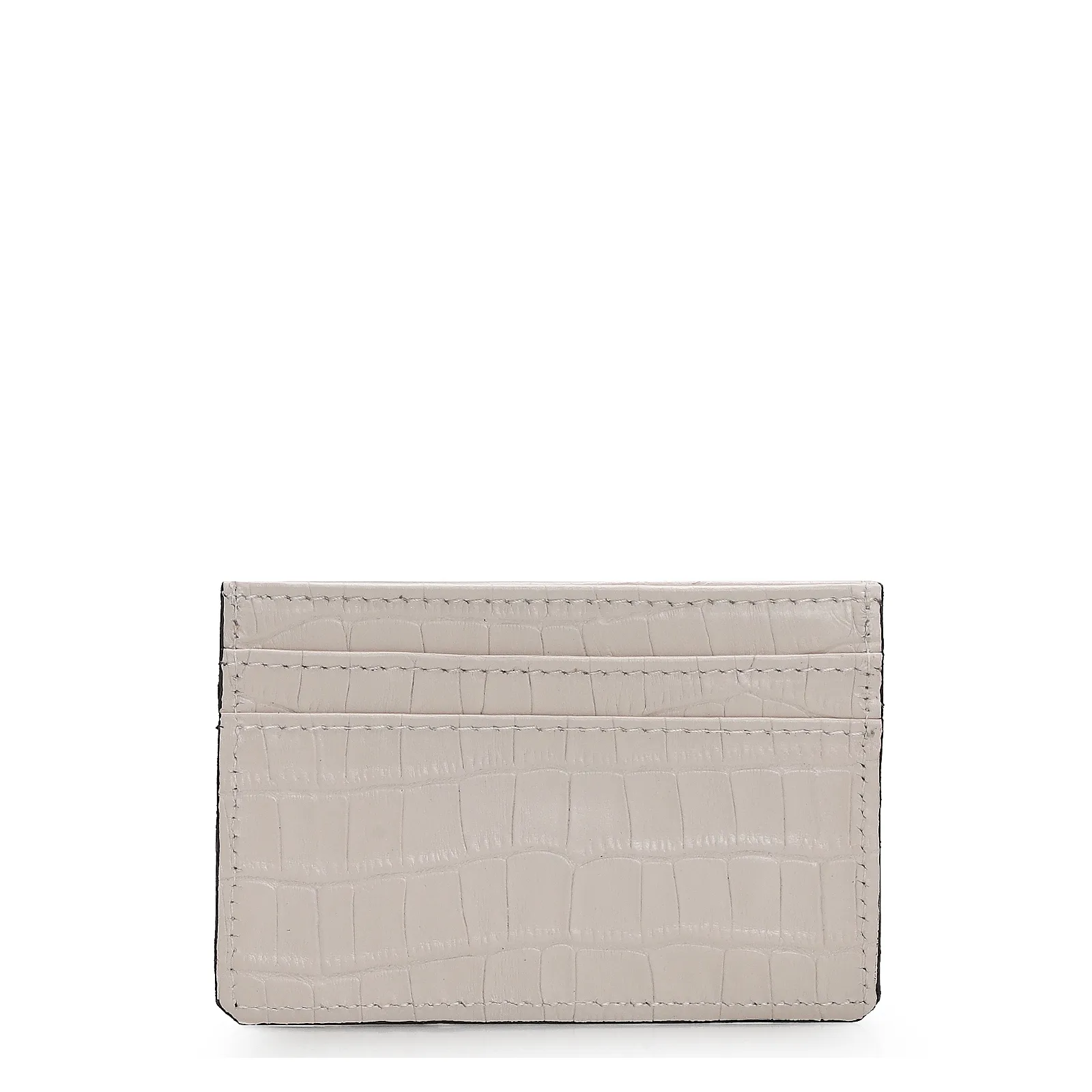 Porta Cartão Croco Off White
