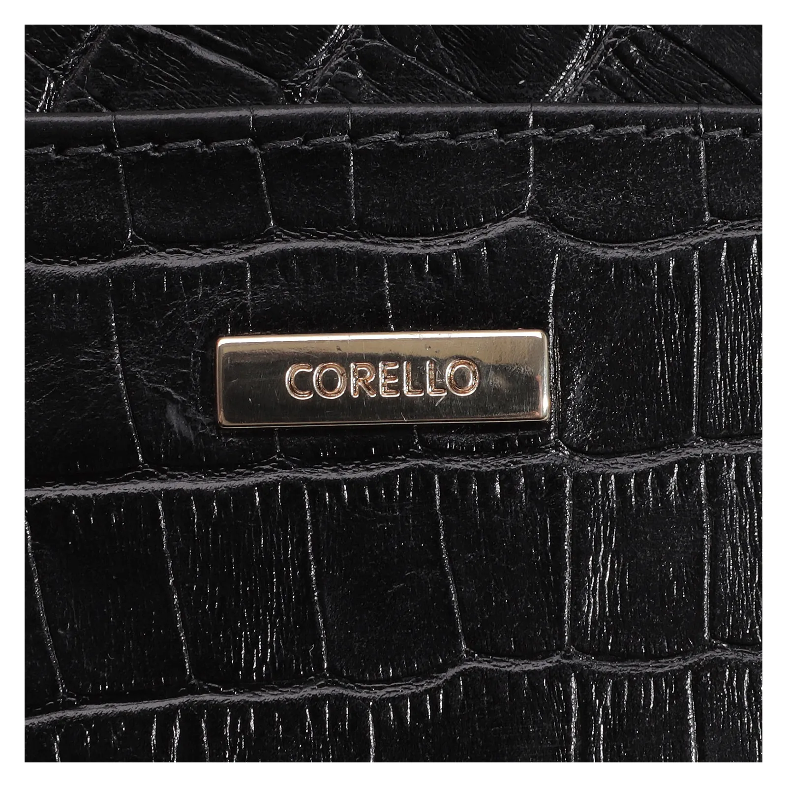 Porta Cartão Croco Preto