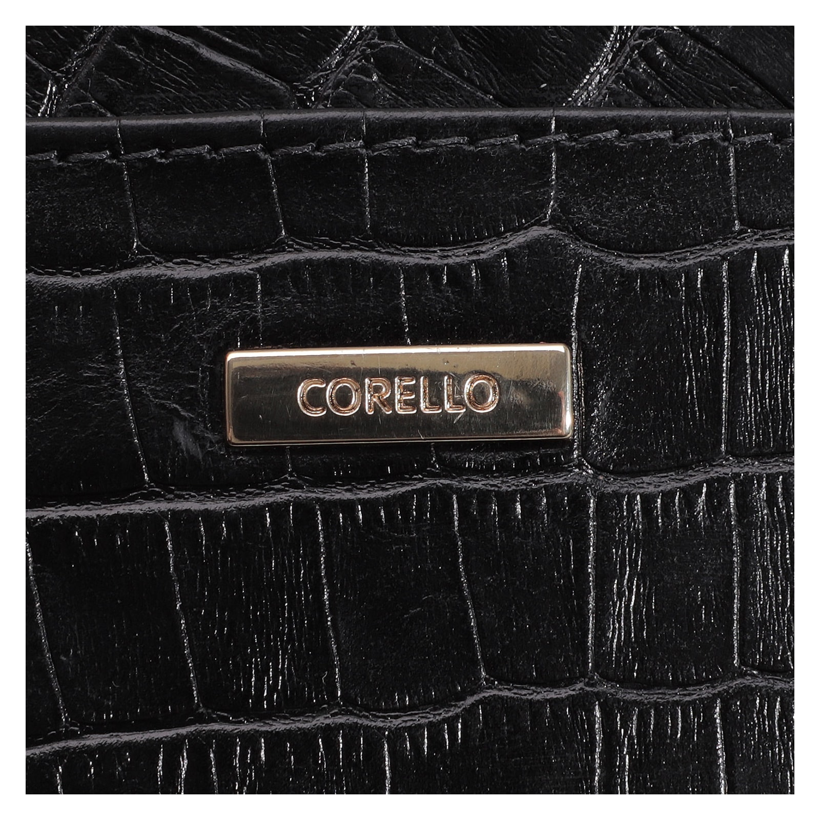 Porta Cartão Croco Preto