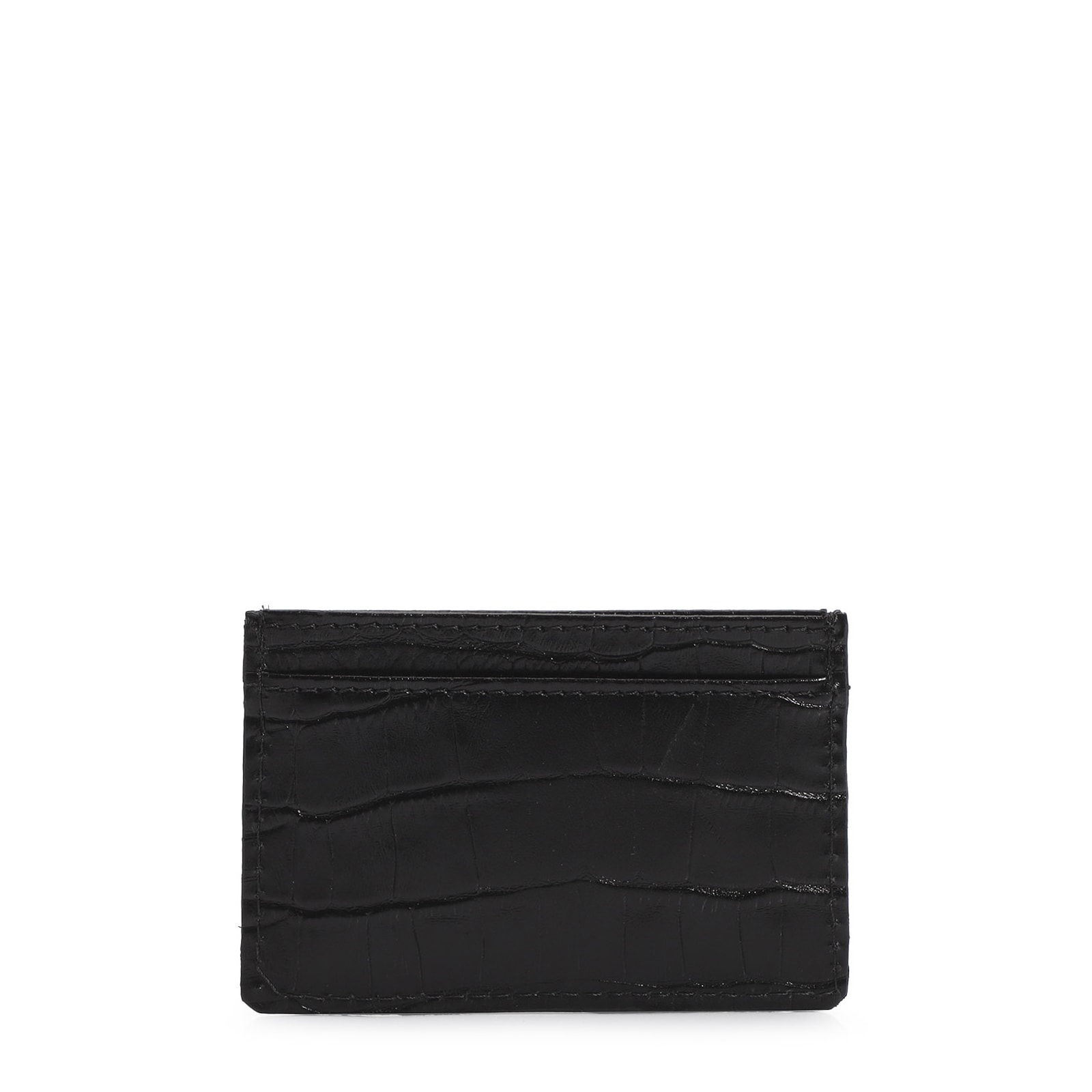 Porta Cartão Croco Preto