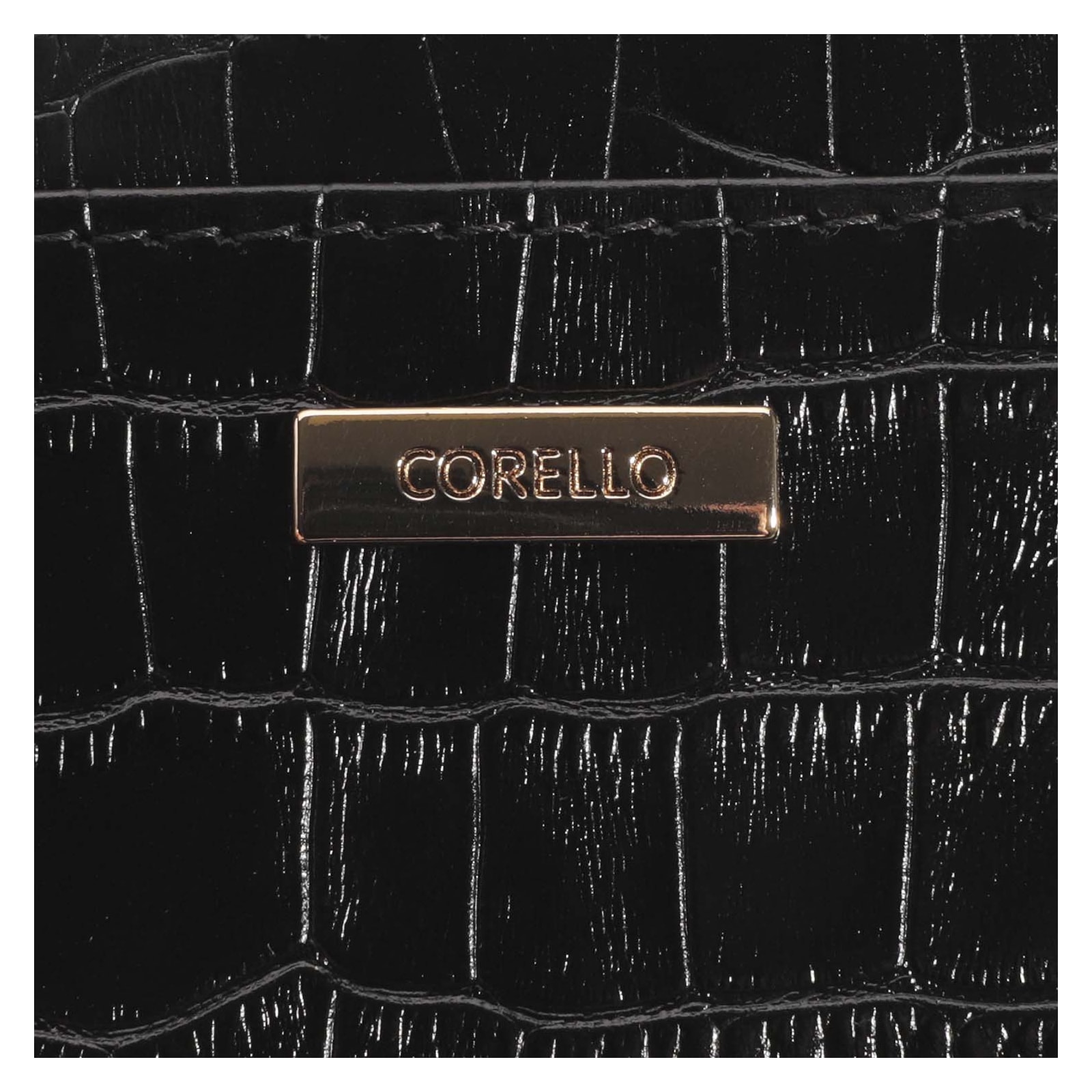 Porta Cartão Croco Preto