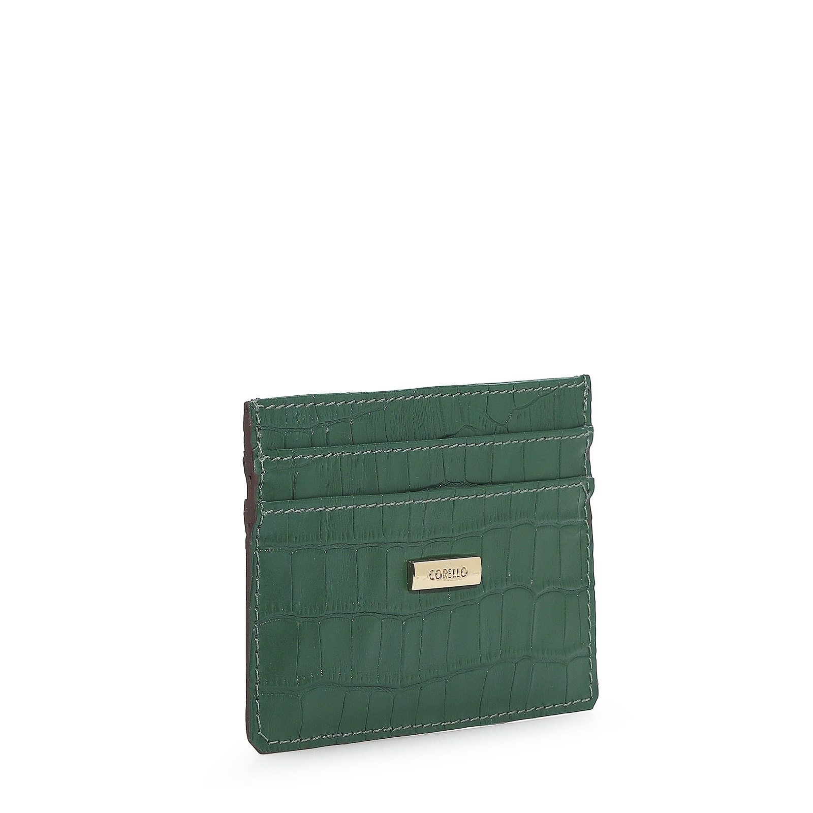 Porta Cartão Croco Verde
