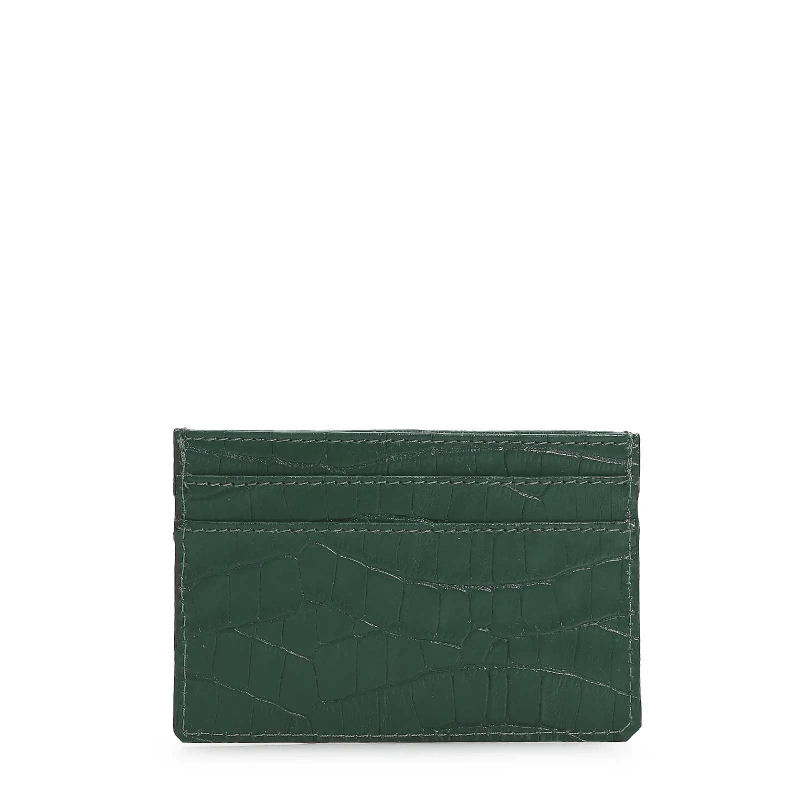 Porta Cartão Croco Verde