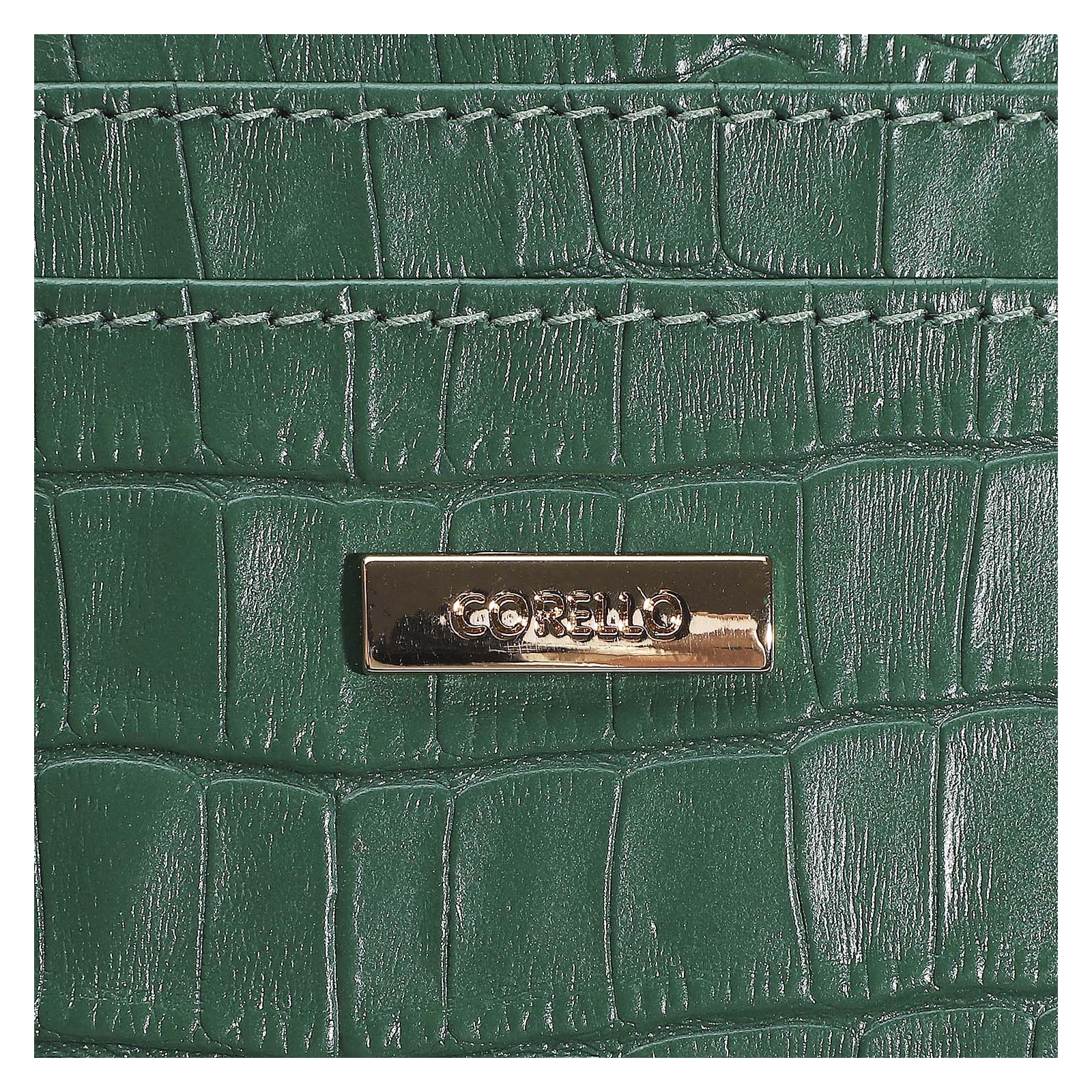 Porta Cartão Croco Verde