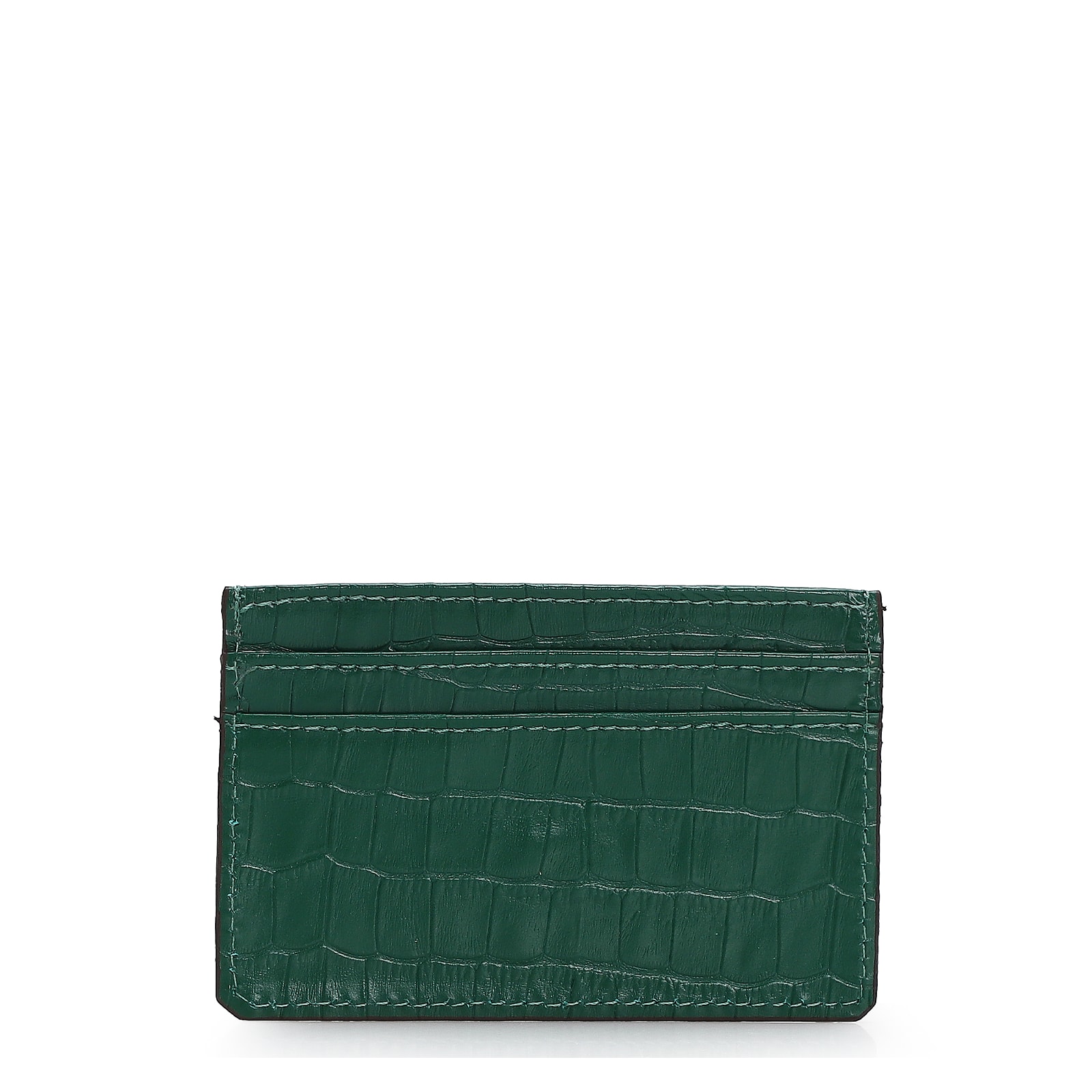 Porta Cartão Croco Verde Floresta