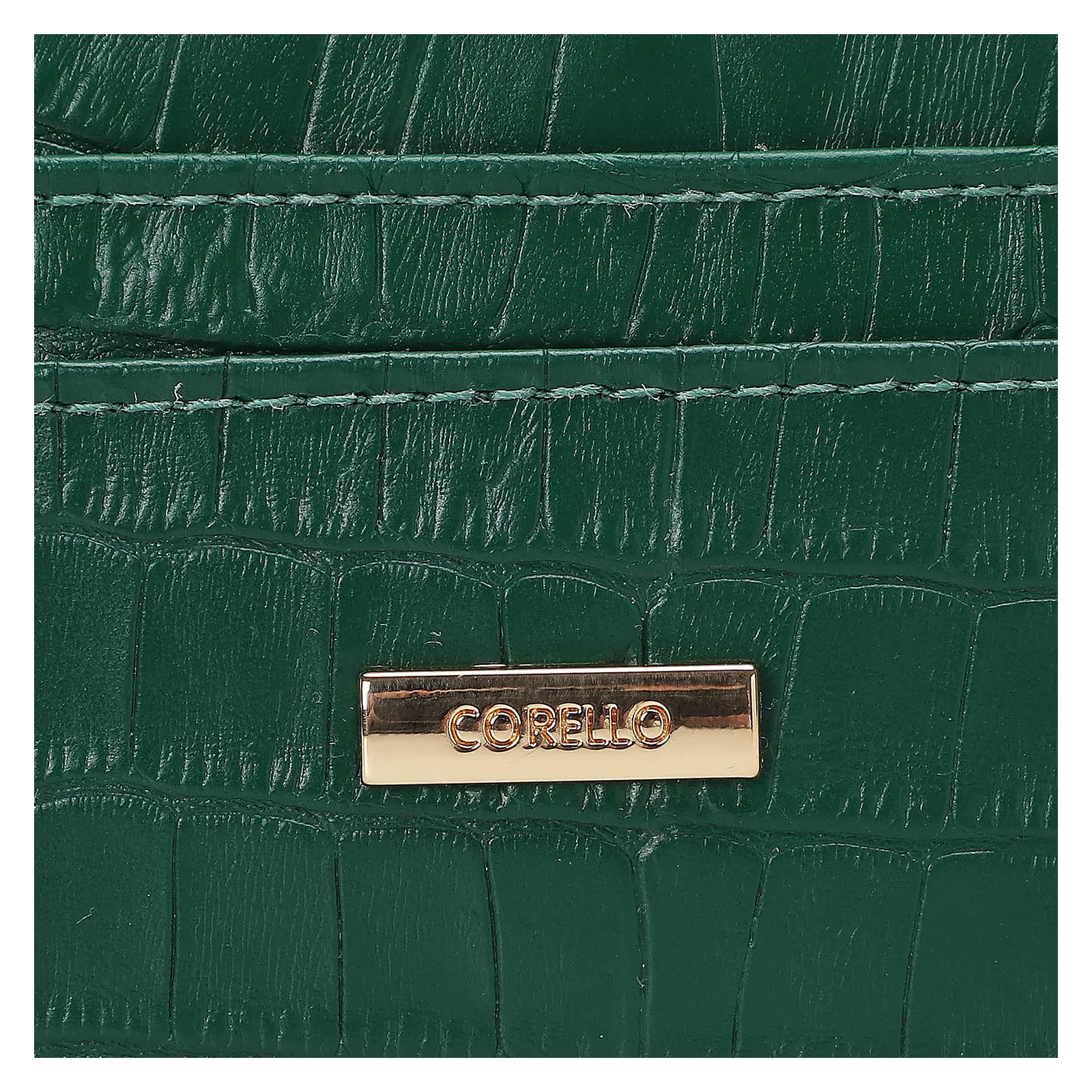 Porta Cartão Croco Verde Floresta