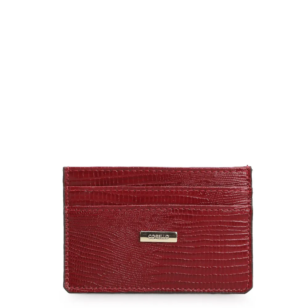 Porta Cartão Lezard Vermelho
