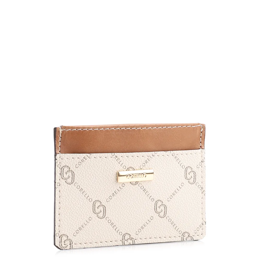 Porta Cartão Monograma Off White/Marrom - imagem 2