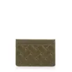 Porta Cartão Verde Couro Textura Tressê - imagem 3