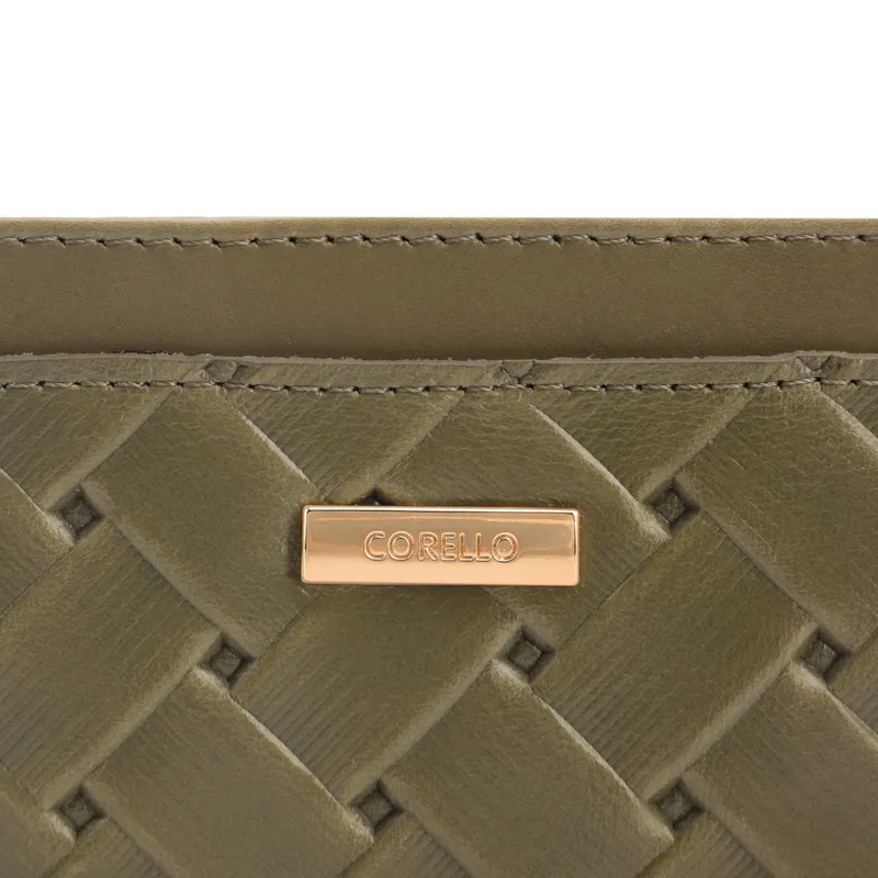 Porta Cartão Verde Couro Textura Tressê - foto 4