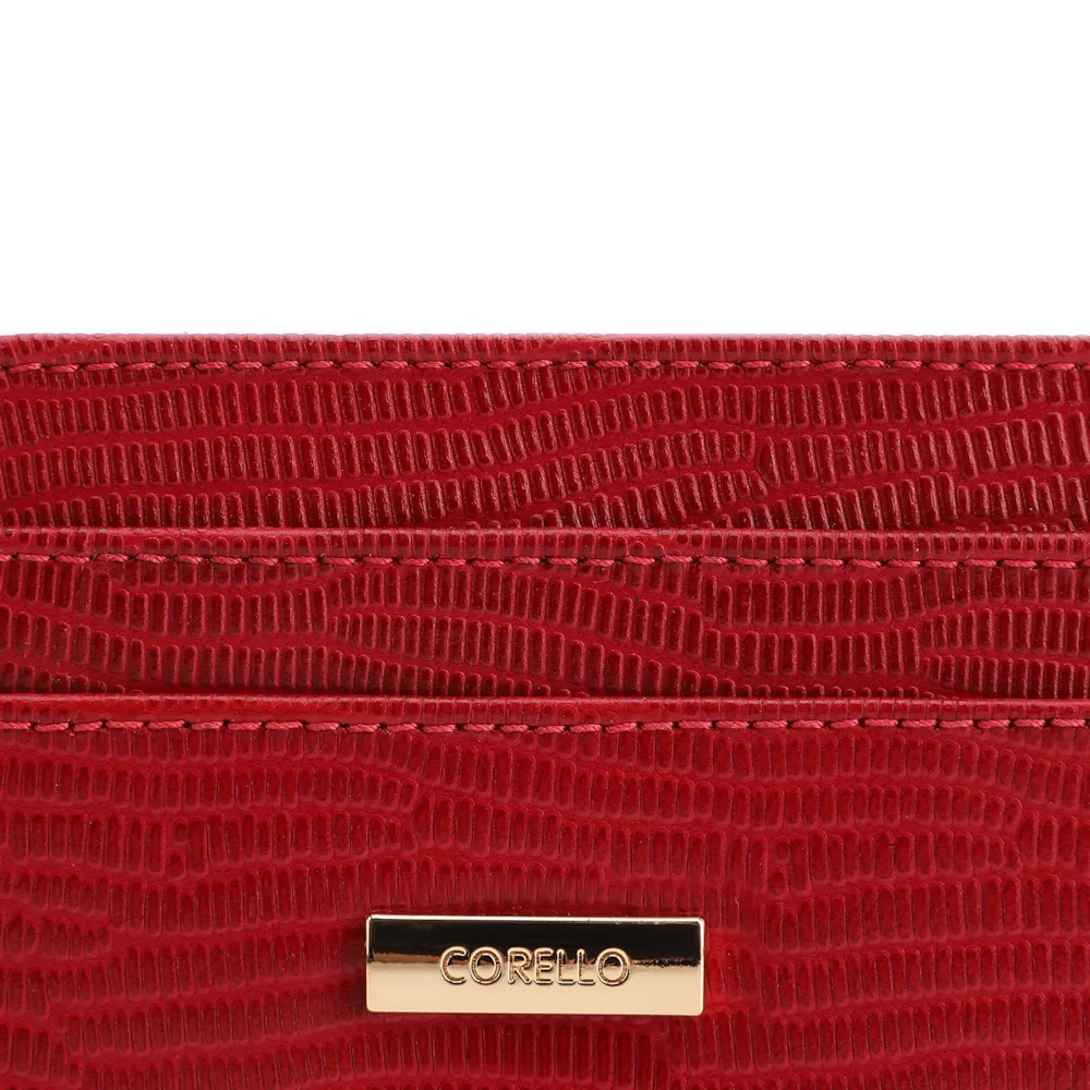 Porta Cartão Vermelho Couro New Lezard - imagem 4