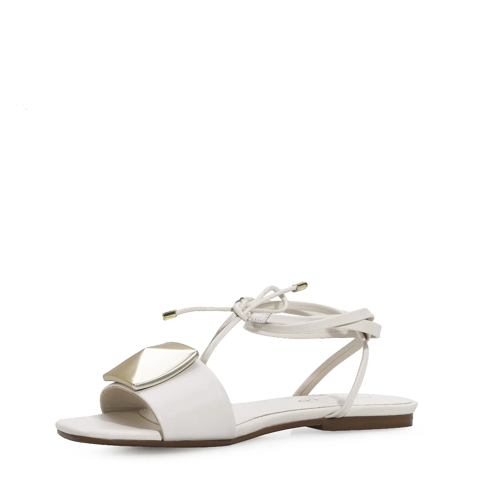 Rasteira Aysha Couro Off White