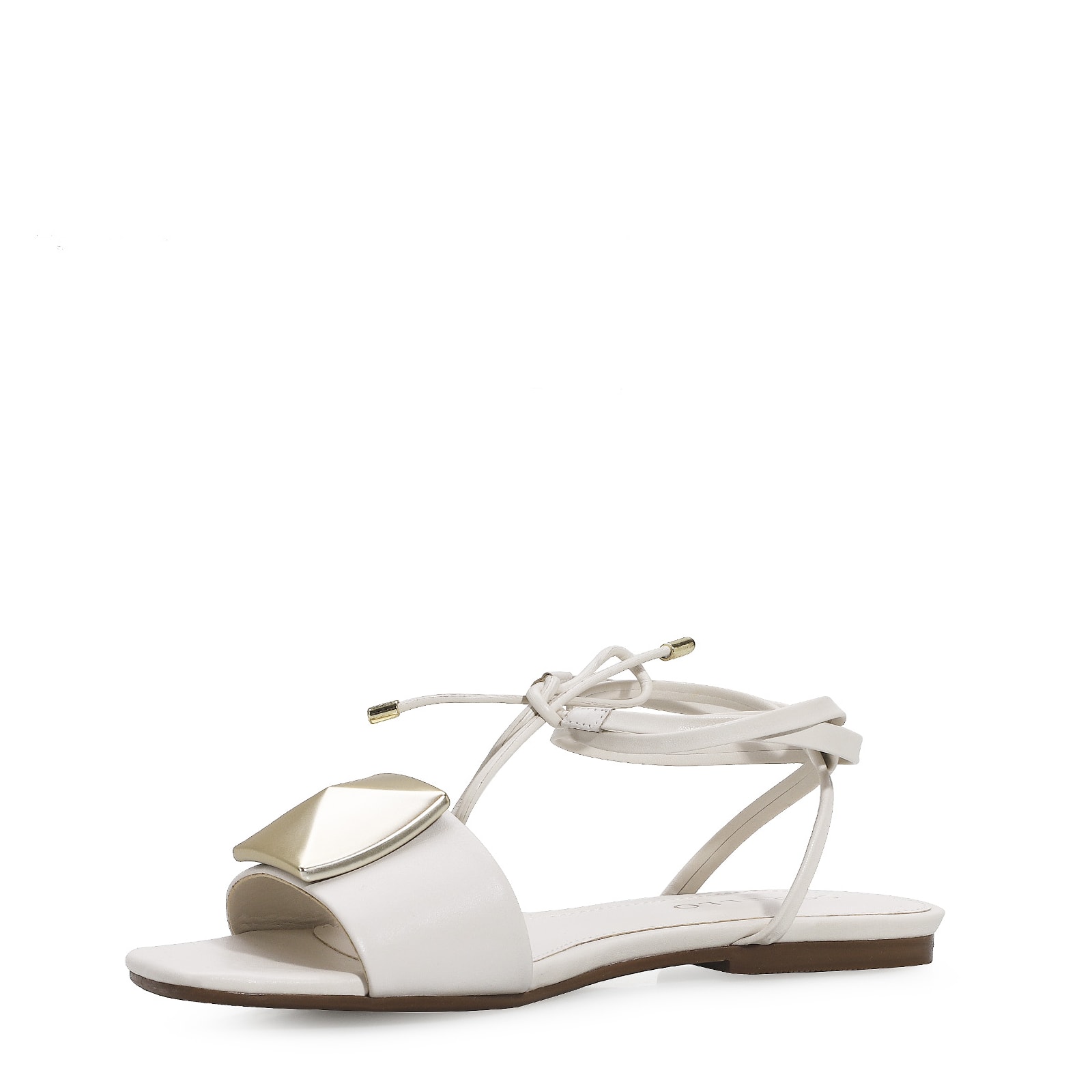 Rasteira Aysha Couro Off White