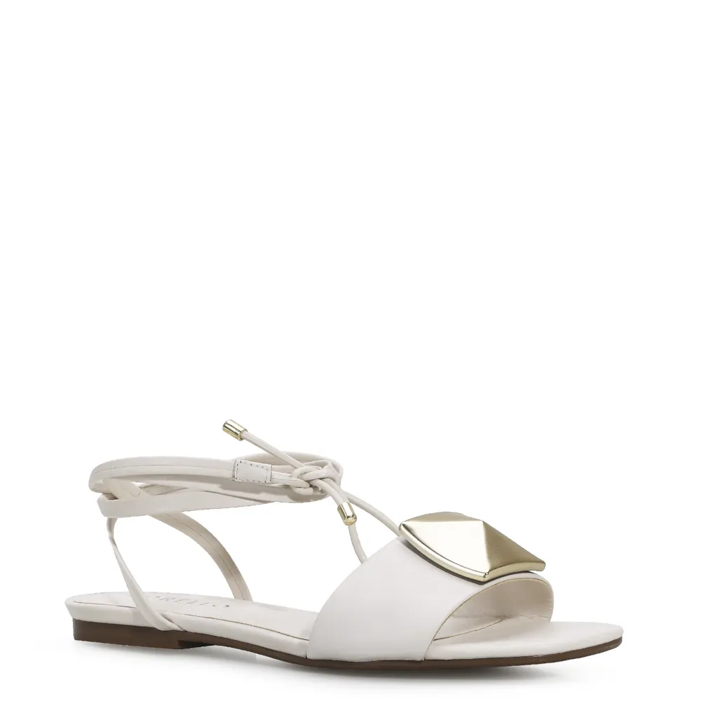 Rasteira Aysha Couro Off White