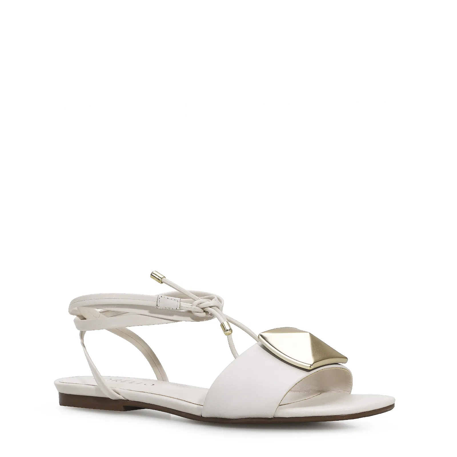 Rasteira Aysha Couro Off White