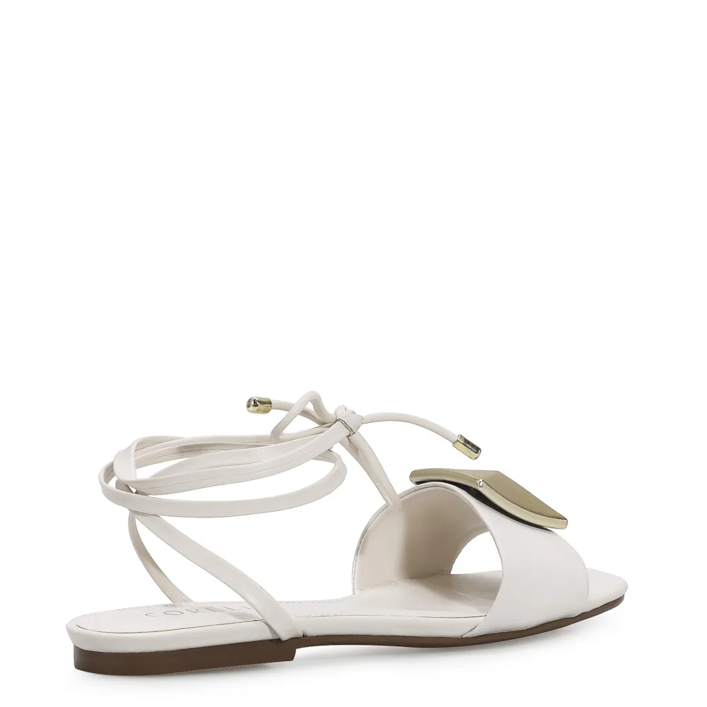 Rasteira Aysha Couro Off White - imagem 3