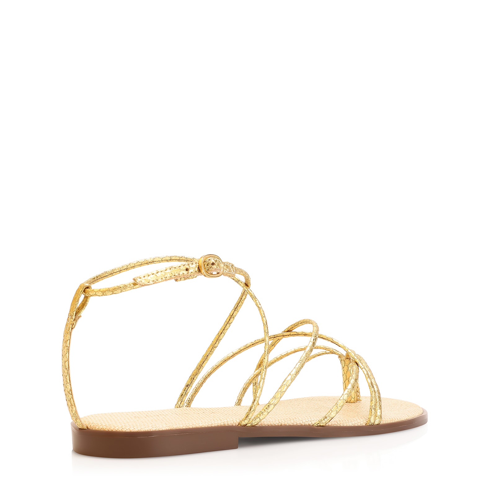 Rasteirinha Alt Dourado/Ráfia Natural