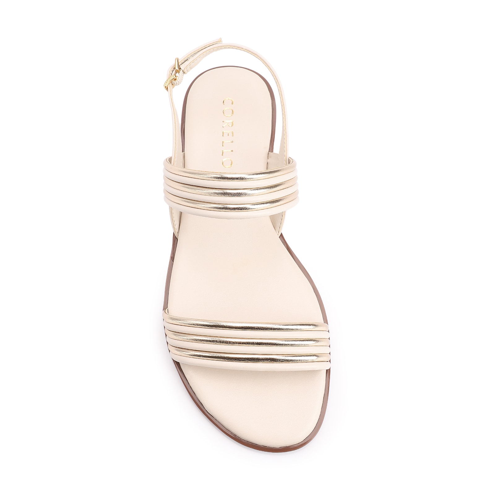 Rasteirinha Alt Off White/Alt Dourado