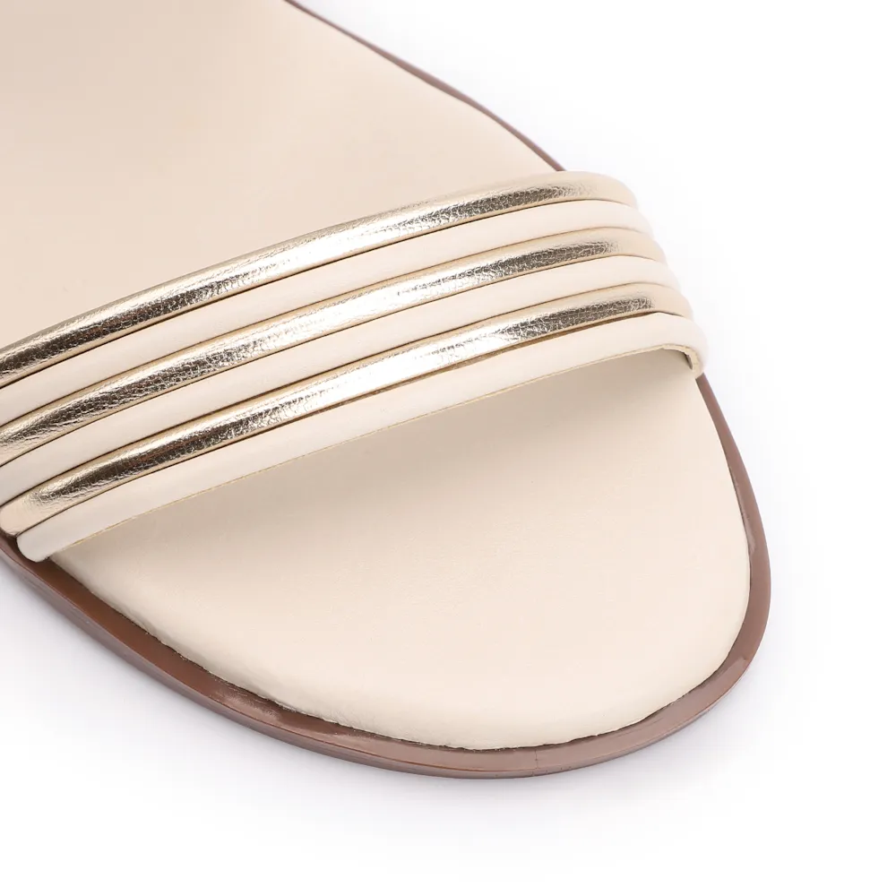 Rasteirinha Alt Off White/Alt Dourado - imagem 6