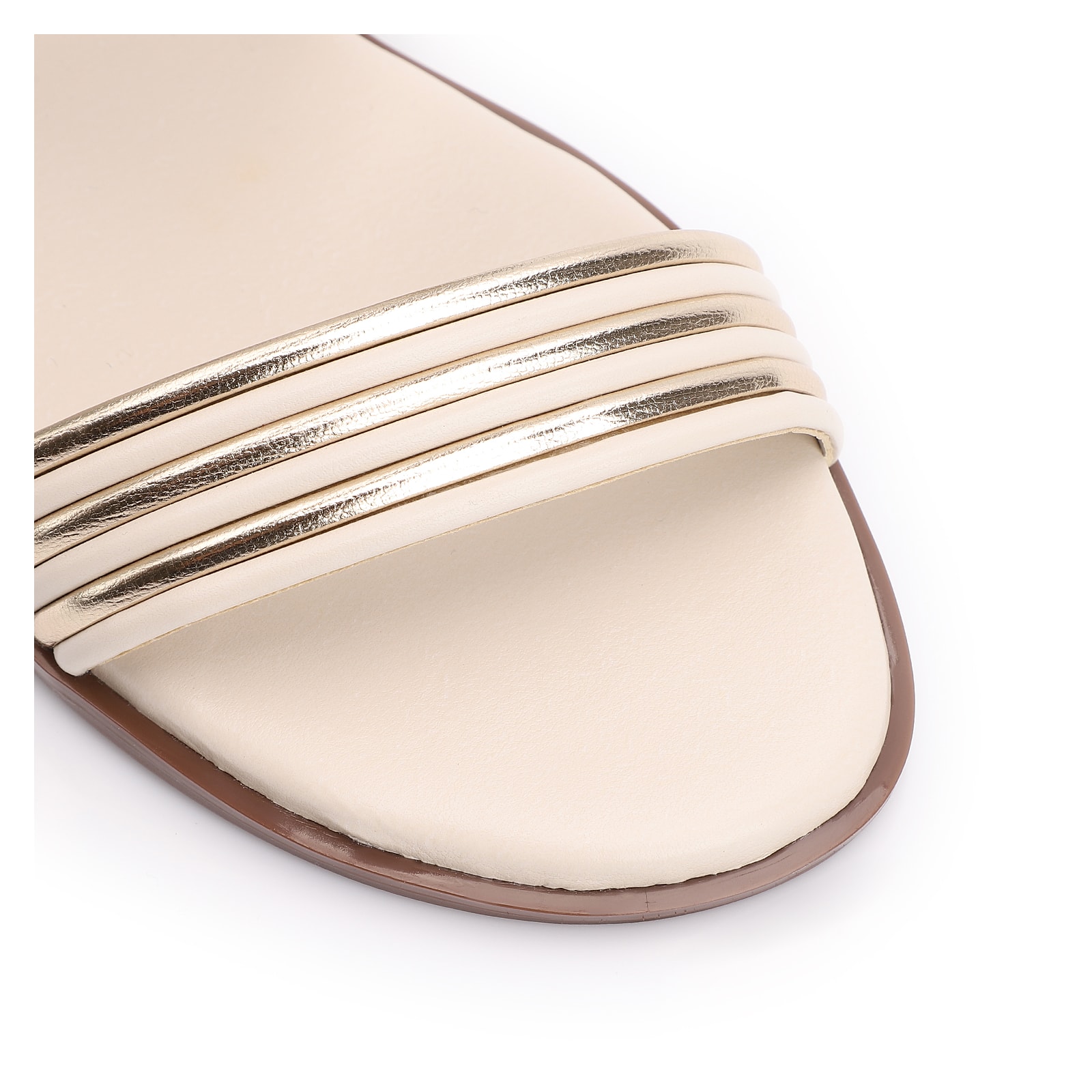Rasteirinha Alt Off White/Alt Dourado