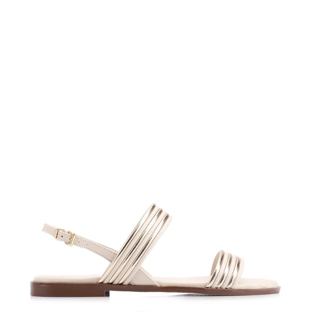 Rasteirinha Alt Off White/Alt Dourado - imagem 2