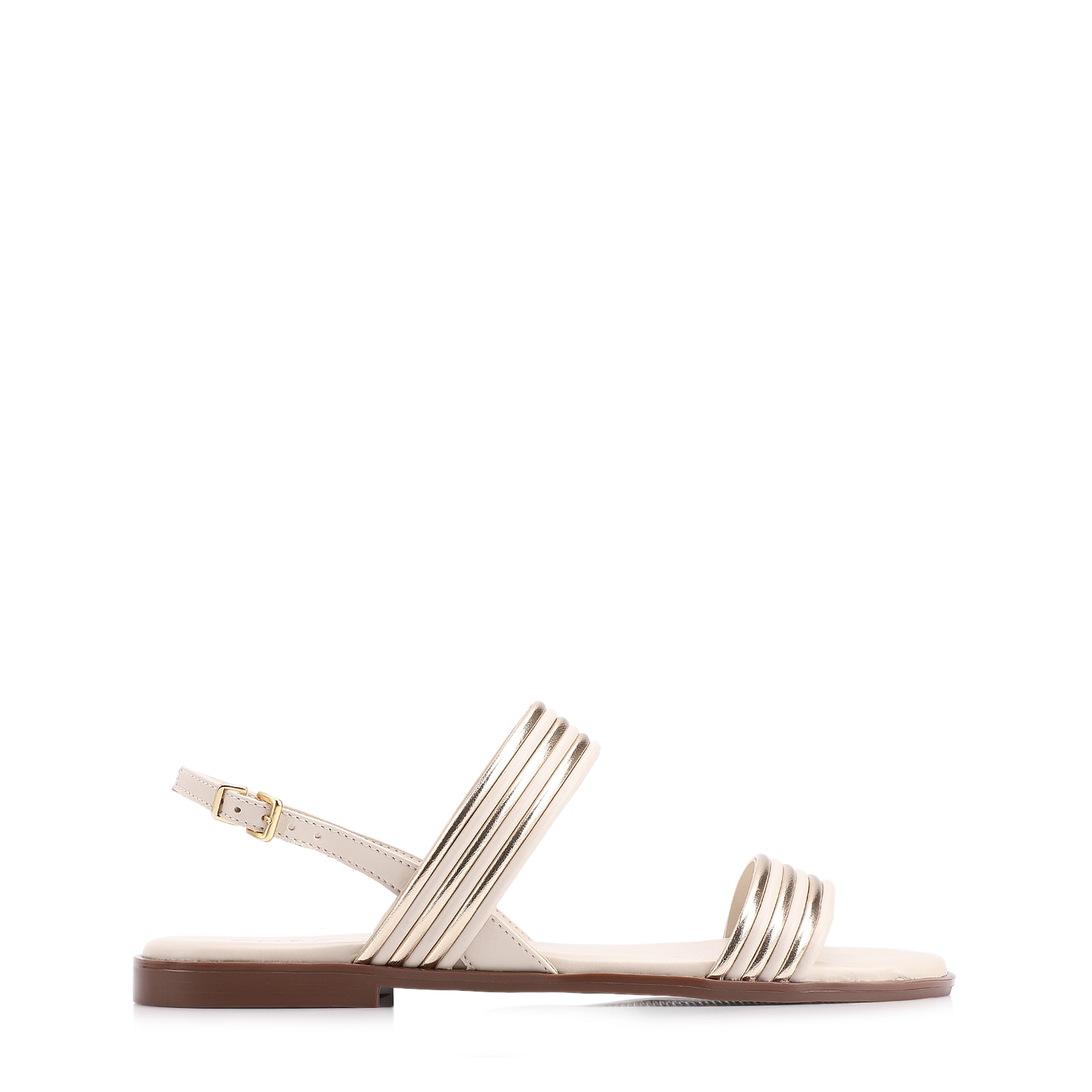 Rasteirinha Alt Off White/Alt Dourado