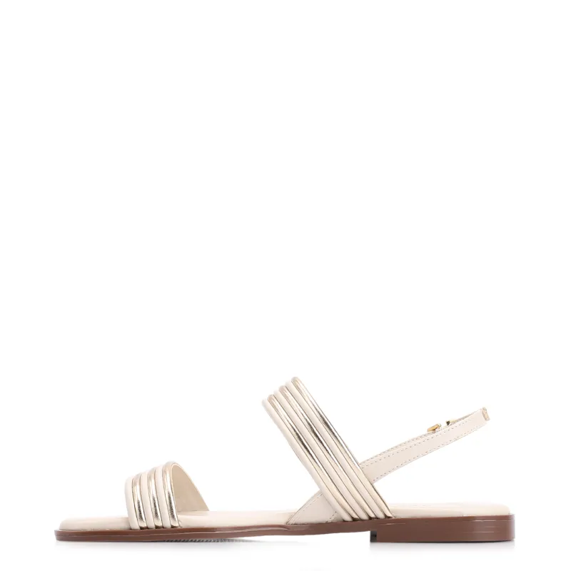 Rasteirinha Alt Off White/Alt Dourado - foto 4