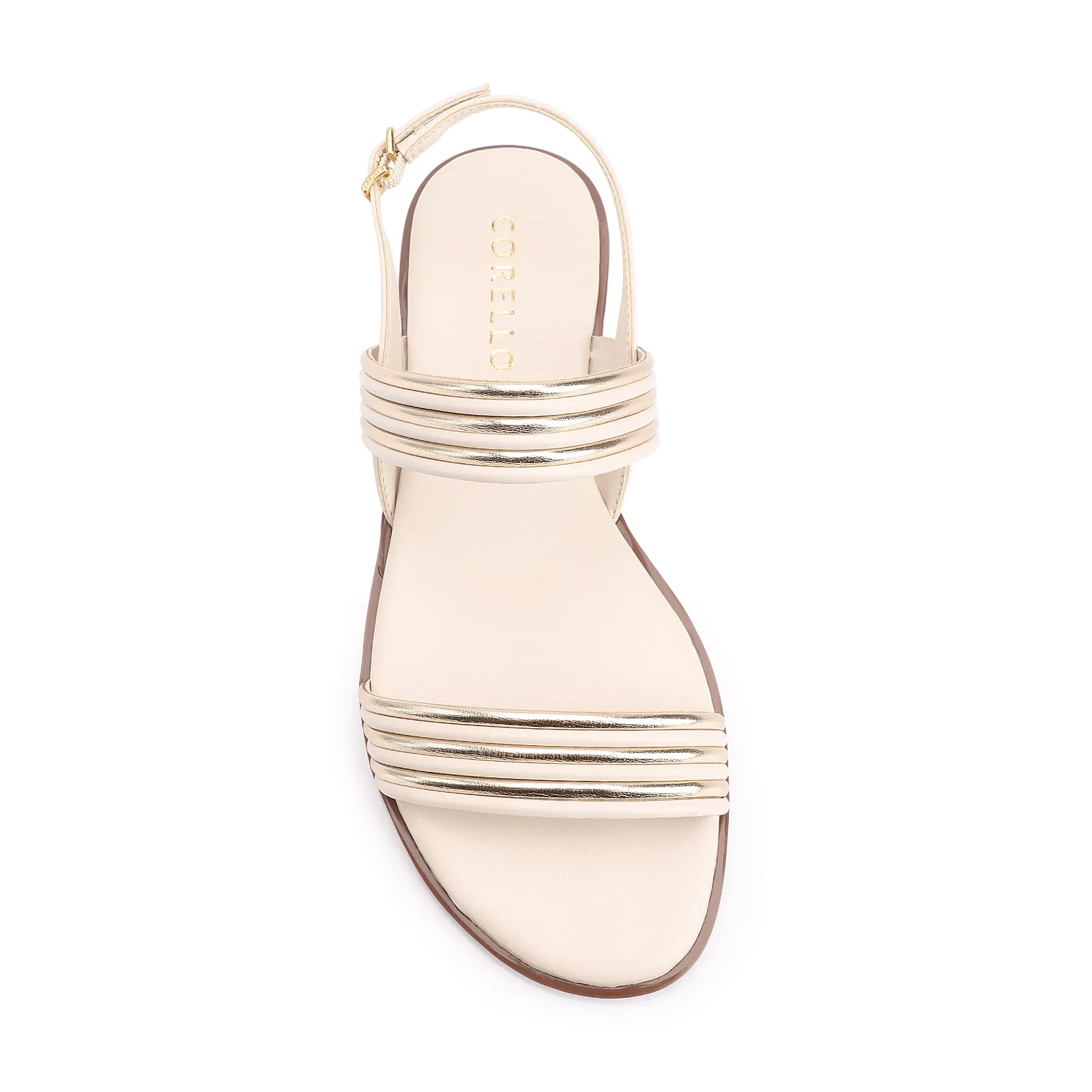 Rasteirinha Alt Off White/Alt Dourado