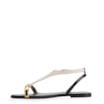 Rasteirinha Alt Off White/Preto/Dourado - imagem 4