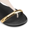 Rasteirinha Alt Off White/Preto/Dourado - imagem 6