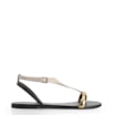Rasteirinha Alt Off White/Preto/Dourado - imagem 2