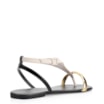 Rasteirinha Alt Off White/Preto/Dourado - imagem 3